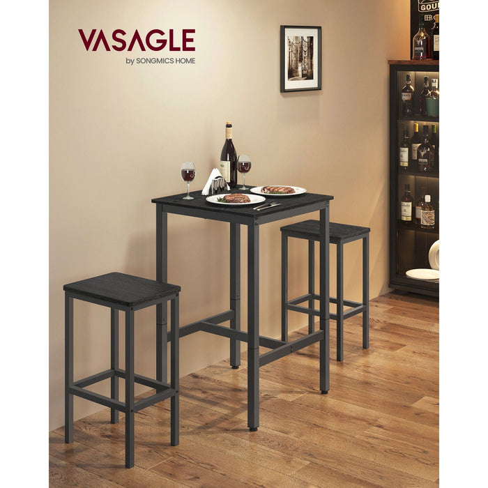 Vasagle Small Breakfast Table Black 60x60x92cm