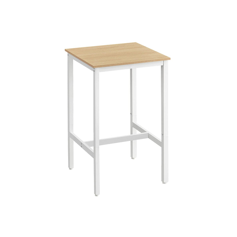 Vasagle Small Breakfast Table Oak White 60x60x92cm