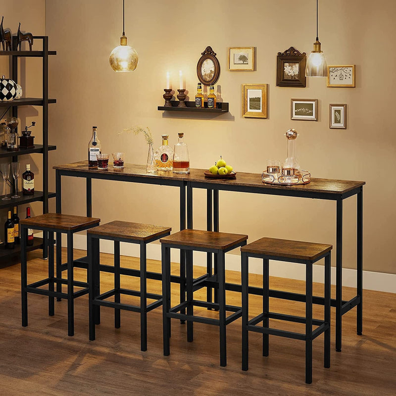 Industrial Bar Table and Stools by Vasagle - Perfect for homes with limited space