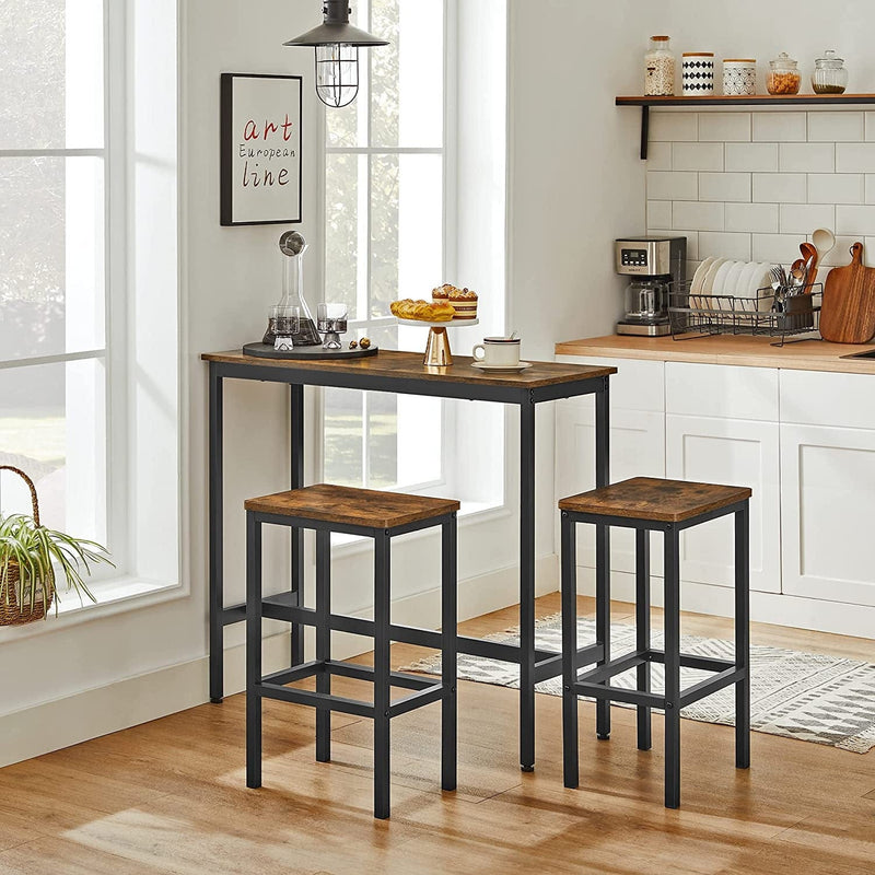 Industrial Bar Table and Stools by Vasagle - Perfect for homes with limited space