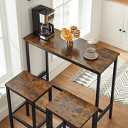Industrial Bar Table and Stools by Vasagle - Perfect for homes with limited space