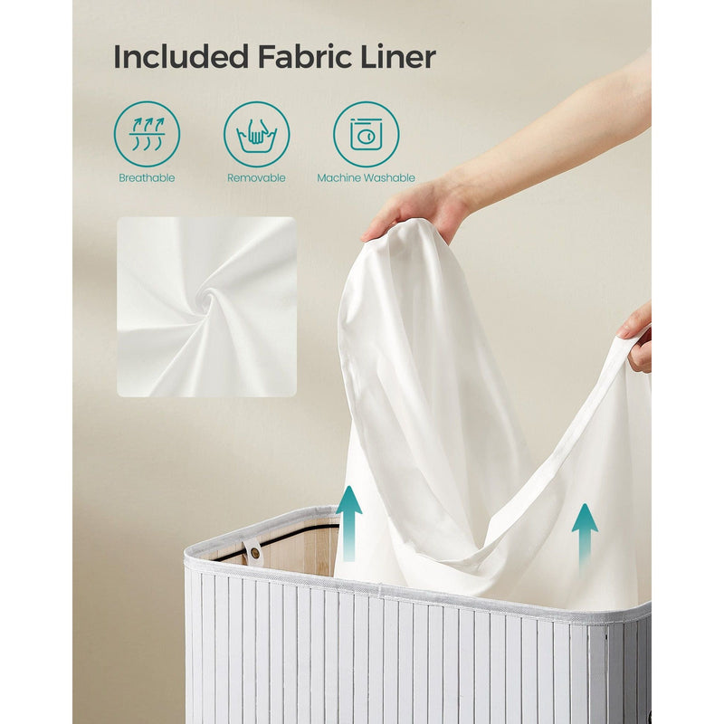 Large Grey Laundry Hamper by Songmics
