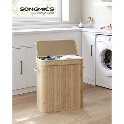 Large Bamboo Laundry Basket by Songmics Songmics