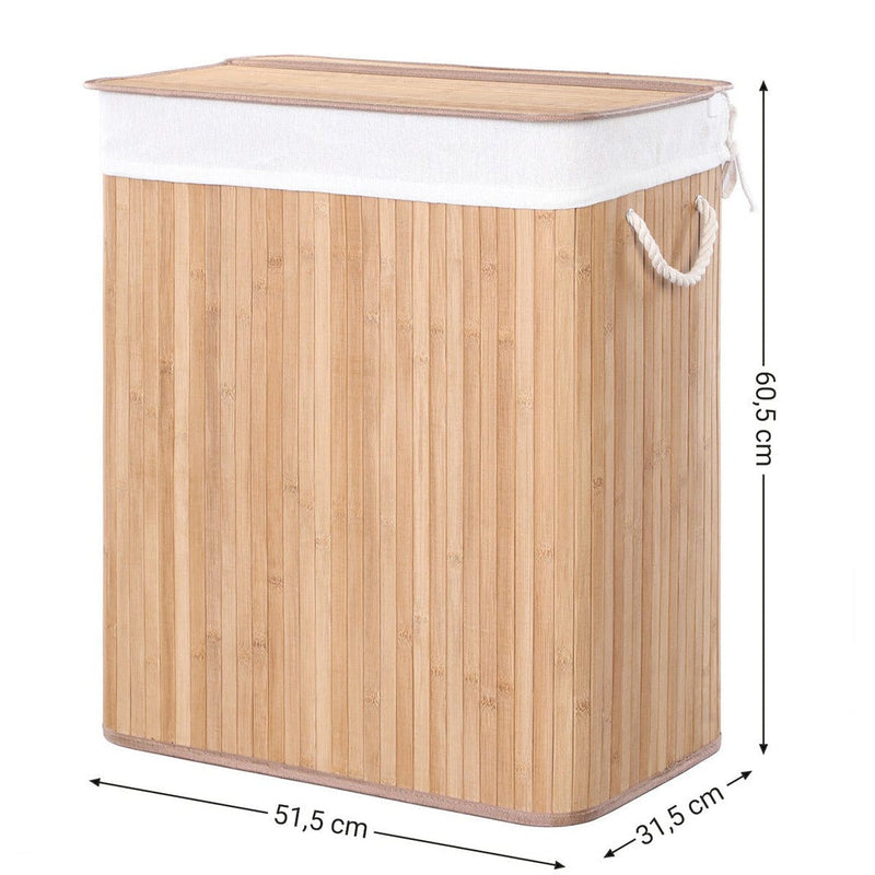 Bamboo Laundry Basket with Lid