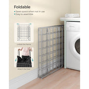 Metal Frame Laundry Basket, Black, 110L Songmics