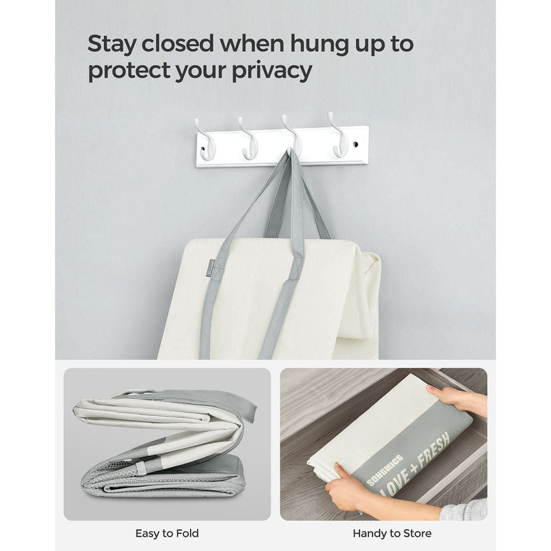 Songmics Collapsible Laundry Bag Grey Songmics