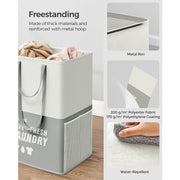 Laundry Sorting Baskets, Light Grey, 2 Pack Songmics