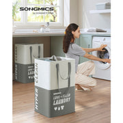Laundry Sorting Baskets, Dark Grey, 2 Pack Songmics