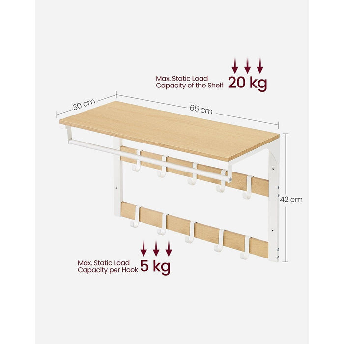 Wall Mounted Coat Hooks With Shelf