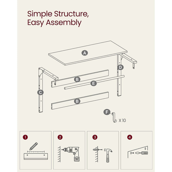 Wall Mounted Coat Hooks With Shelf