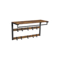 Vasagle Wall Mounted Coat Rack With Shelf Rustic Brown Black