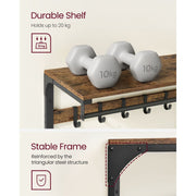 Vasagle Wall Mounted Coat Rack With Shelf Rustic Brown Black