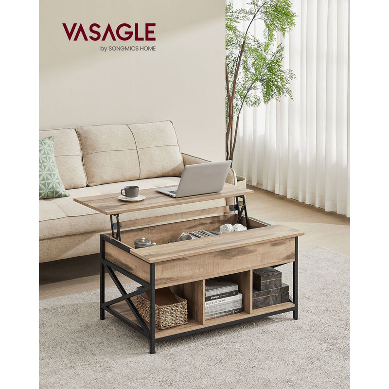 Vasagle Coffee Table With Lift Top And Storage Brown Black