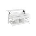 Vasagle White Coffee Table With Lift Top And Storage - Ideal For Working From Your Sofa or Eating Meals