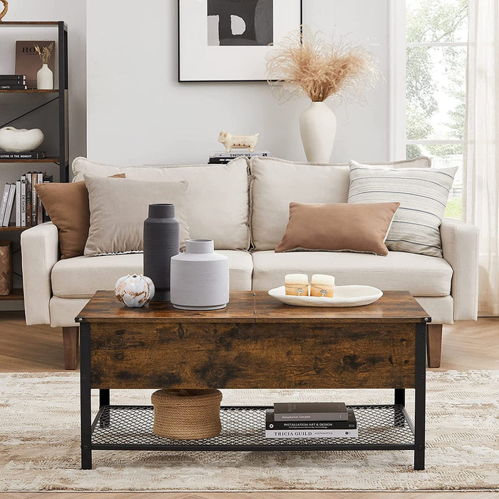 Vasagle Industrial Coffee Table With Lift Top