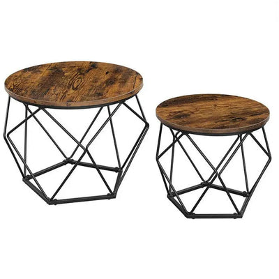 Geometric Coffee Table by Vasagle (Set of 2) - Perfect for living rooms