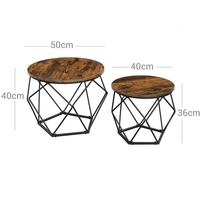 Geometric Coffee Table by Vasagle (Set of 2)