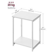 Vasagle Pair of Side Tables White