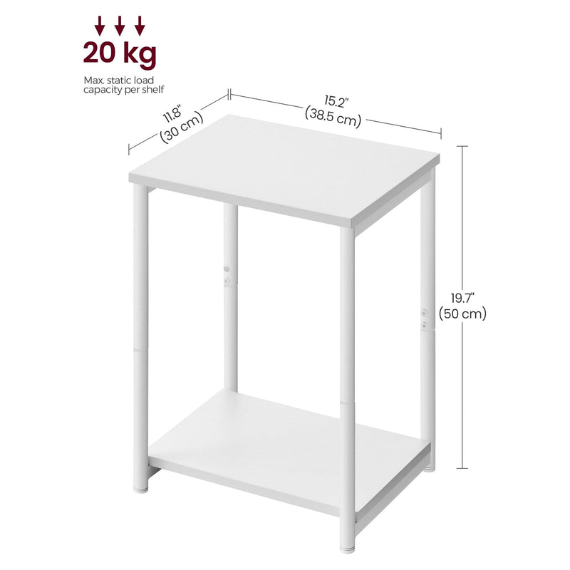 Vasagle Pair of Side Tables White