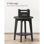 Vasagle Living Room Round Side Table, Black