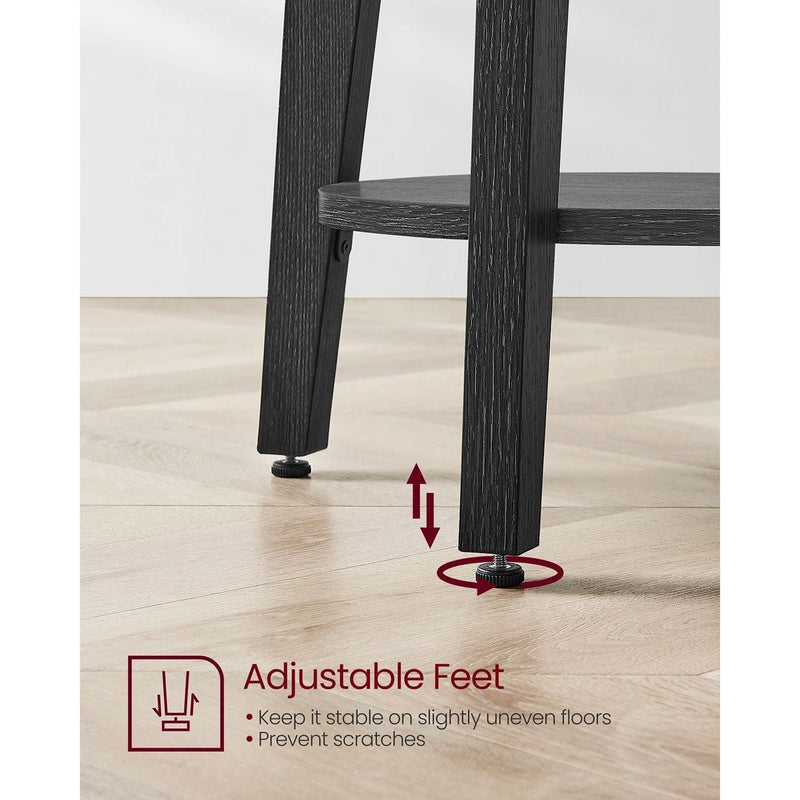 Vasagle Living Room Round Side Table, Black