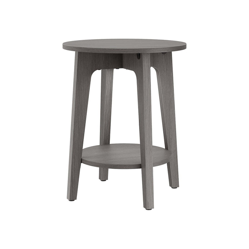 Vasagle Living Room Round Side Table, Grey