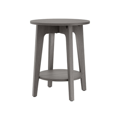Vasagle Living Room Round Side Table, Grey