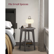 Vasagle Living Room Round Side Table, Grey