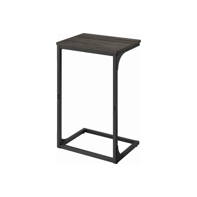 Vasagle C Shaped Sofa Table Ebonised Oak Black