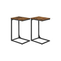 Vasagle Sofa Table For Laptop Ebonised Oak And Black