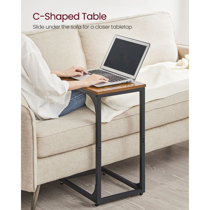 Vasagle Sofa Table For Laptop Ebonised Oak And Black