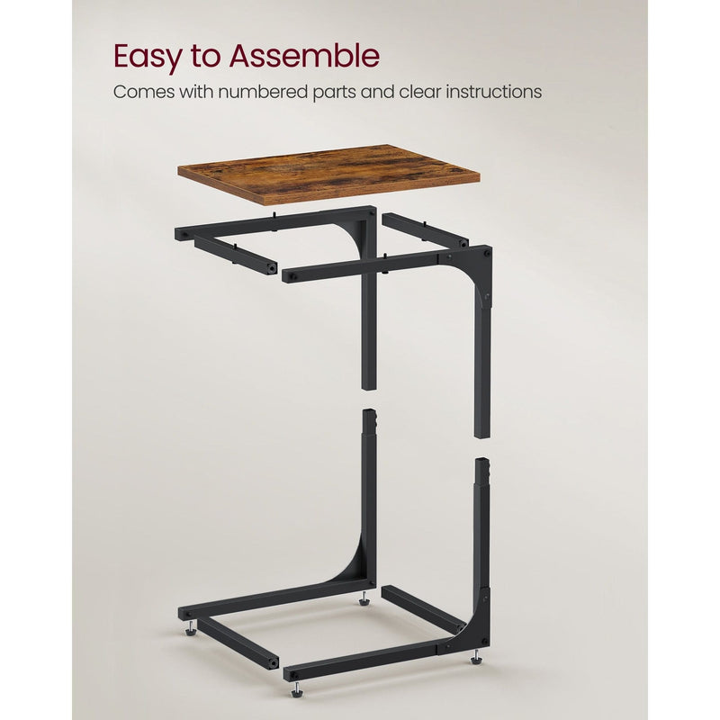 Vasagle Sofa Table For Laptop Ebonised Oak And Black