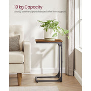 Vasagle Sofa Table For Laptop Ebonised Oak And Black