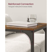 Vasagle Sofa Table For Laptop Ebonised Oak And Black