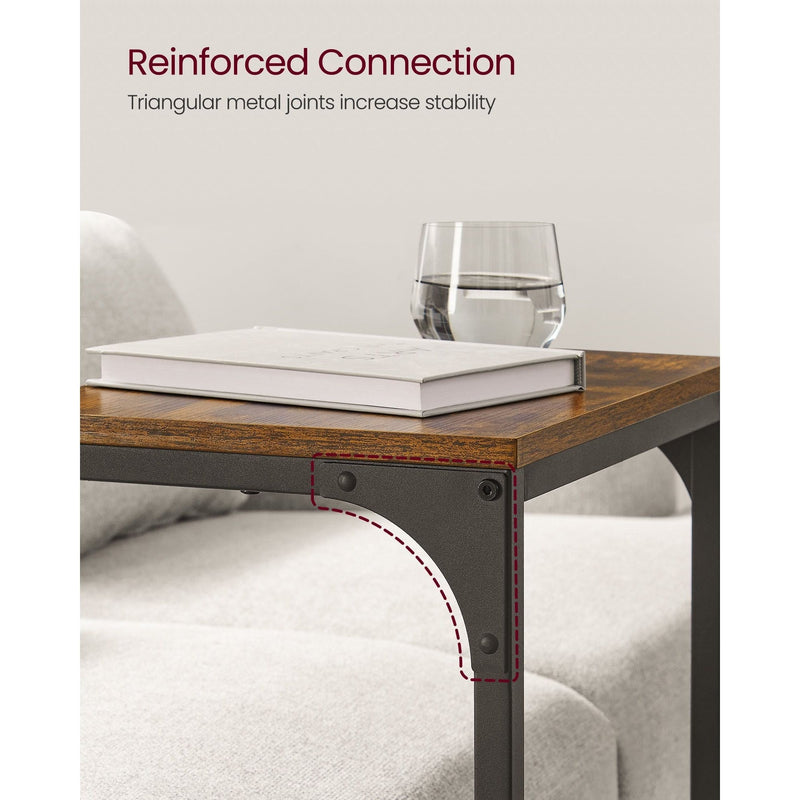 Vasagle Sofa Table For Laptop Ebonised Oak And Black