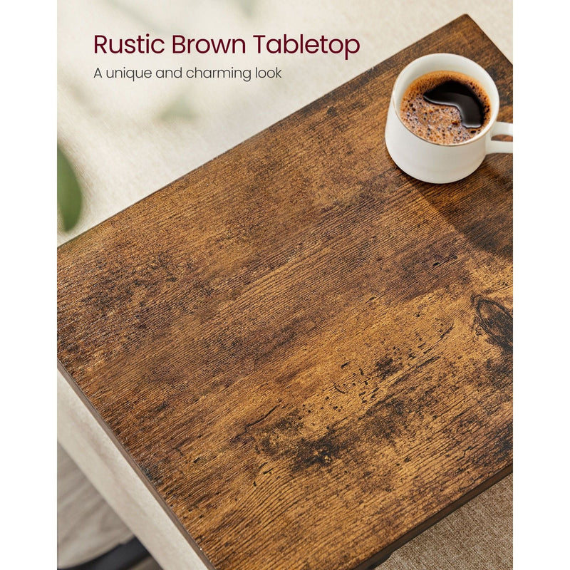 Vasagle Sofa Table For Laptop Ebonised Oak And Black