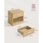 Vasagle Bedside Cabinet With Drawer and Shelf