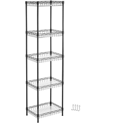 5-Level Metal Adjustable Shelf Unit Songmics