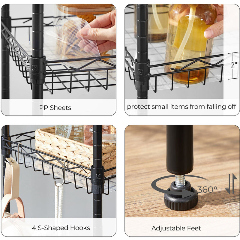 5-Level Metal Adjustable Shelf Unit