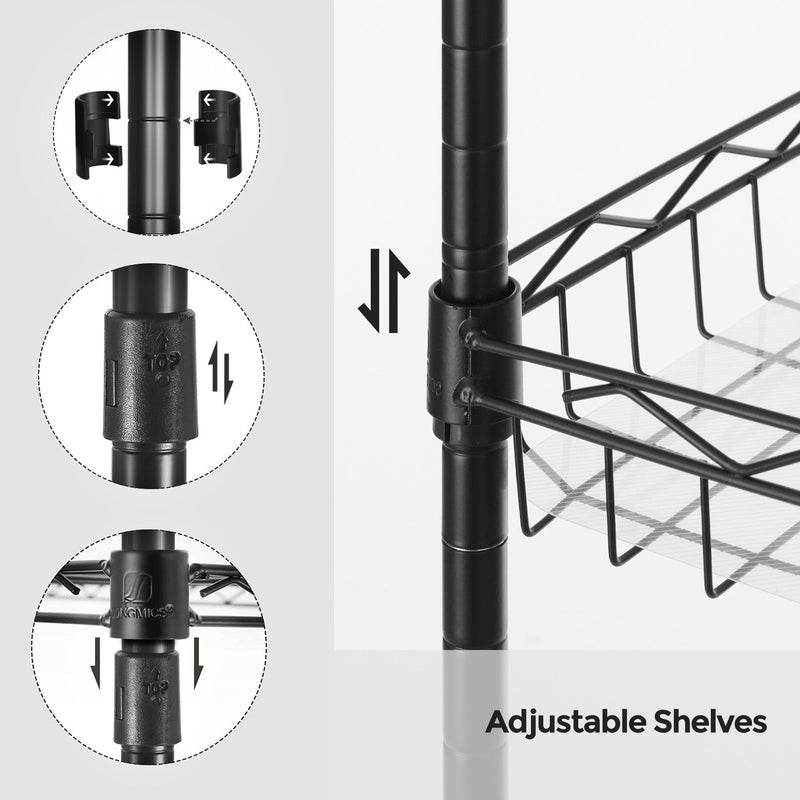 5-Level Metal Adjustable Shelf Unit