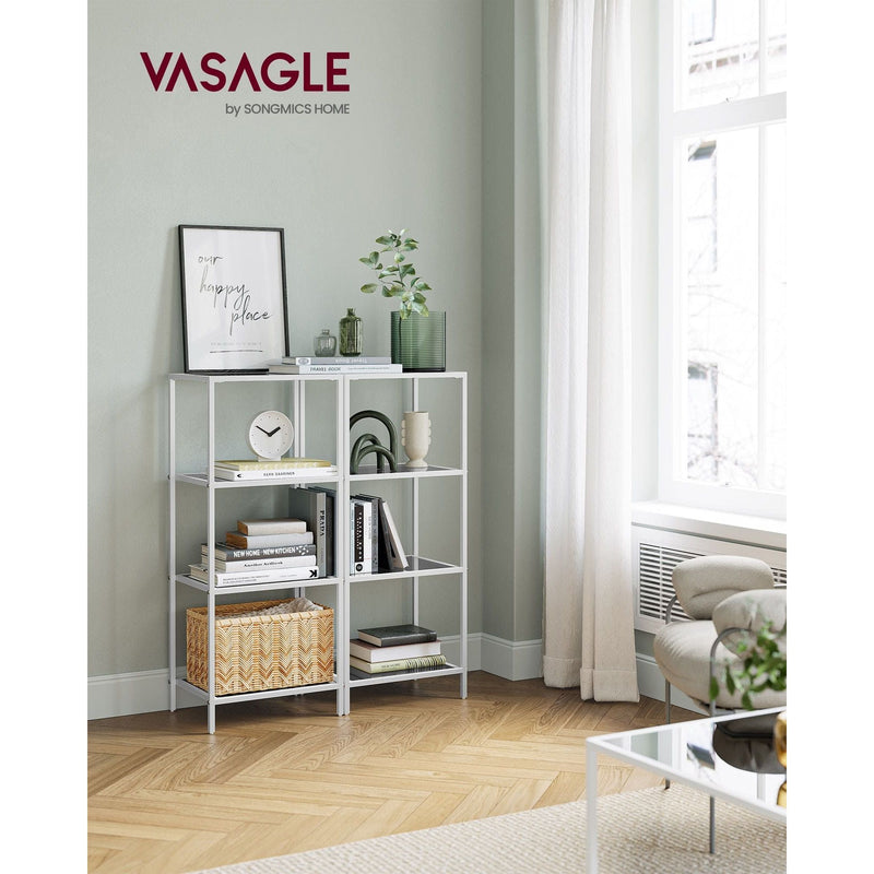 Vasagle Small Freestanding Shelf Unit White Grey
