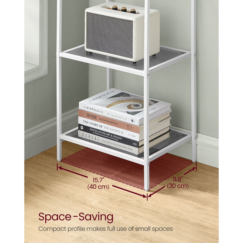 Vasagle Small Freestanding Shelf Unit White Grey