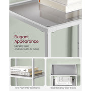 Vasagle Small Freestanding Shelf Unit White Grey