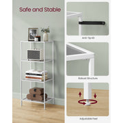 Vasagle Small Freestanding Shelf Unit White Grey