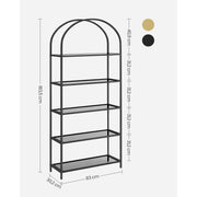 Vasagle Freestanding Shelving Unit 5 Tier, Black & Grey
