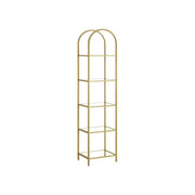Vasagle Narrow Gold Frame Shelving Unit With Arch Top