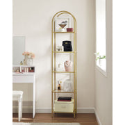 Vasagle Narrow Gold Frame Shelving Unit With Arch Top