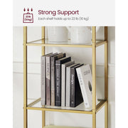 Vasagle Narrow Gold Frame Shelving Unit With Arch Top