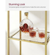 Vasagle Narrow Gold Frame Shelving Unit With Arch Top