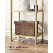 Vasagle Narrow Gold Frame Shelving Unit With Arch Top